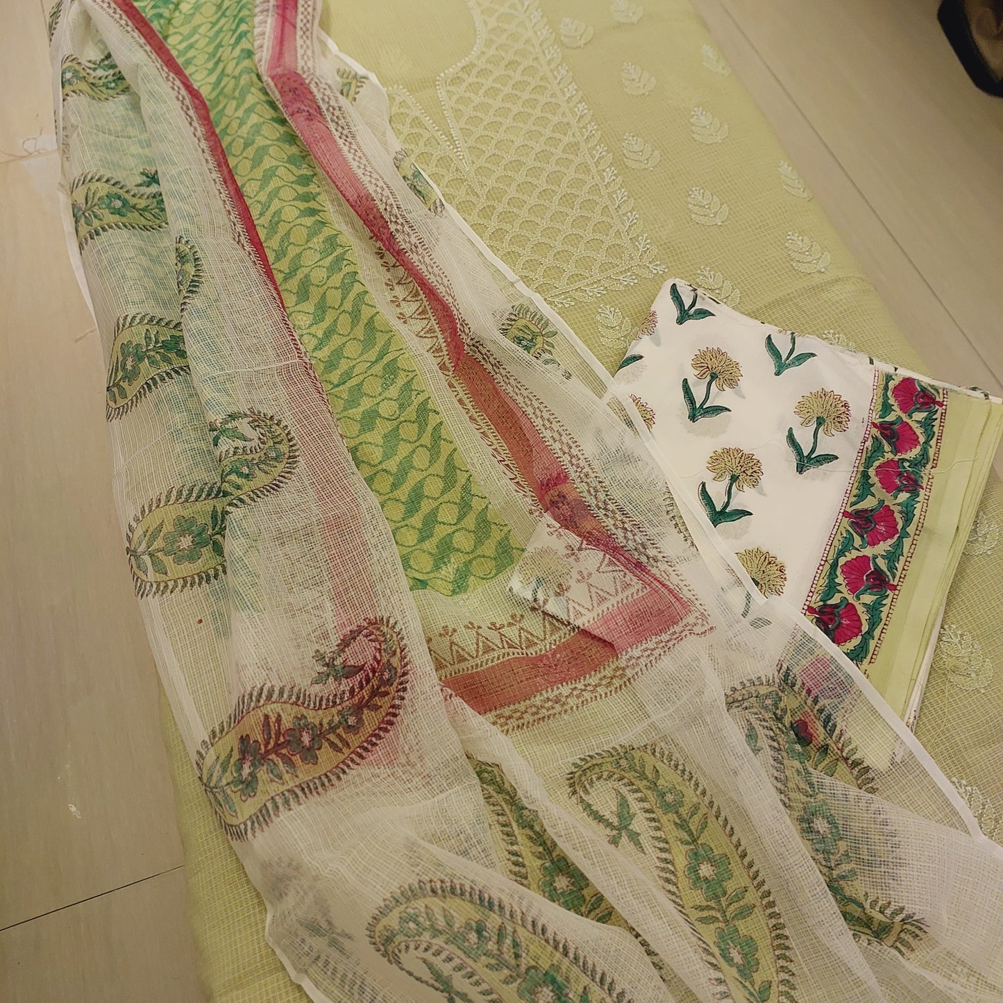 Chikankari Handblock Fusion