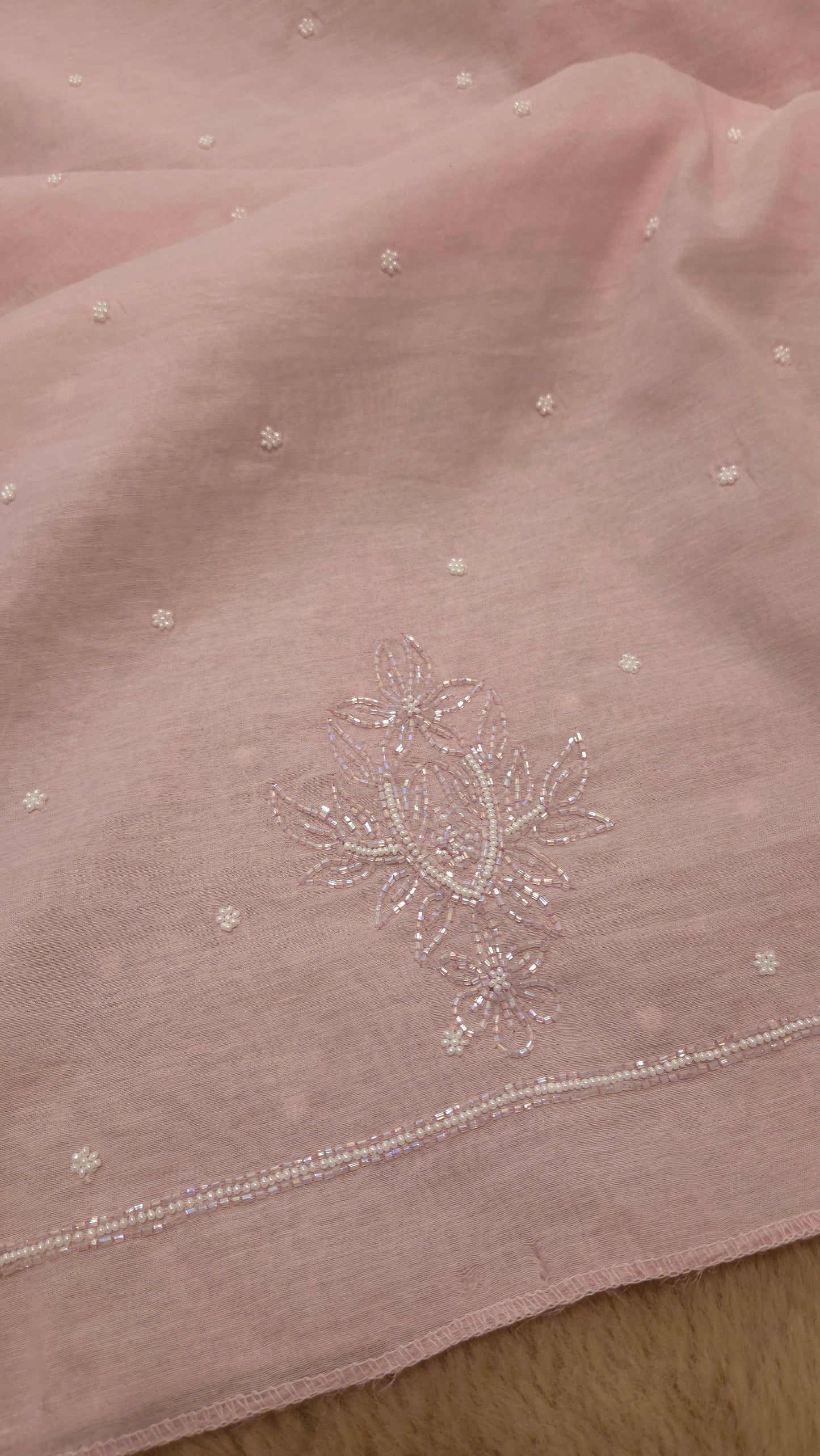 Mul Chanderi Cutdana Suit Set (lavender cutdana)