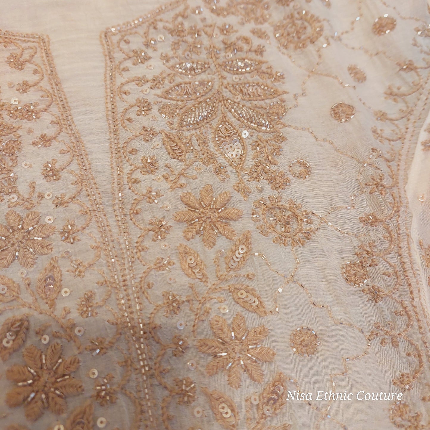 Pure mul chanderi anarkali