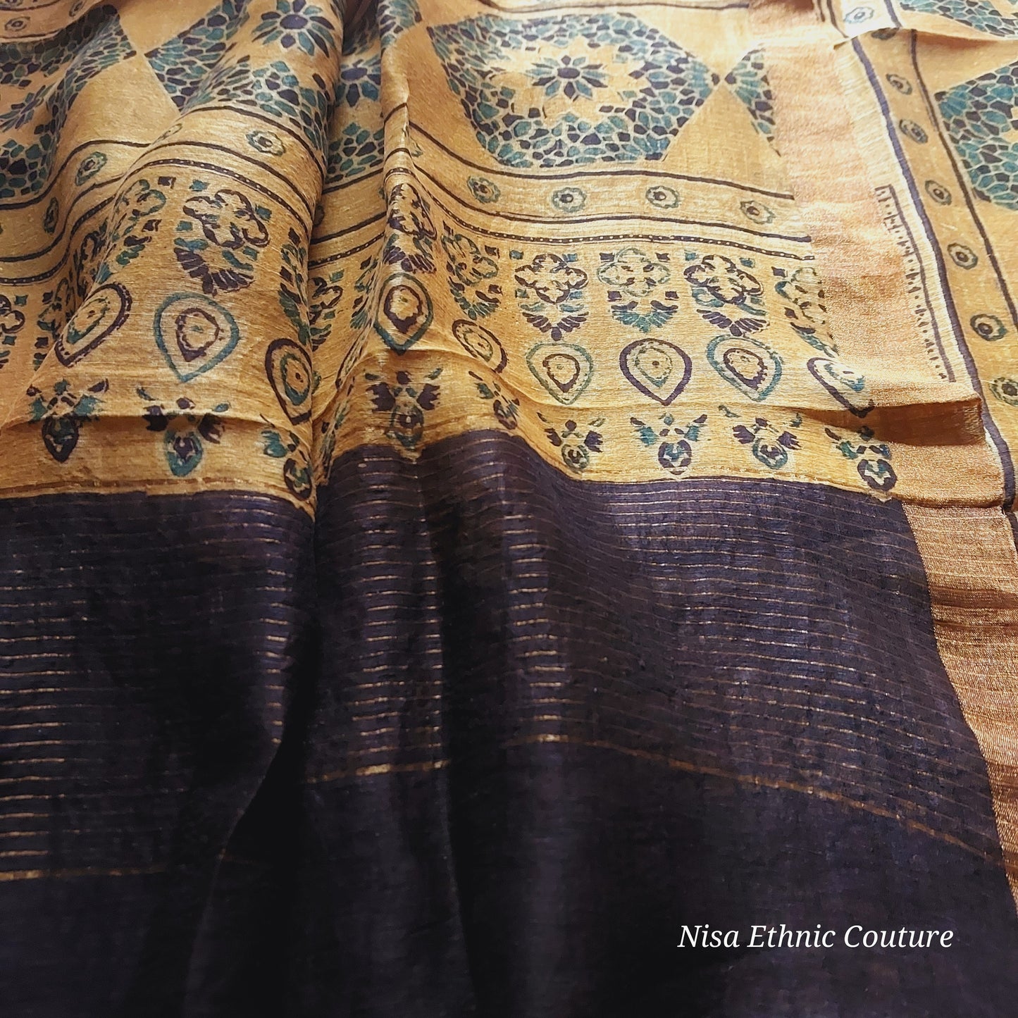 Linen Silk Ajrakh