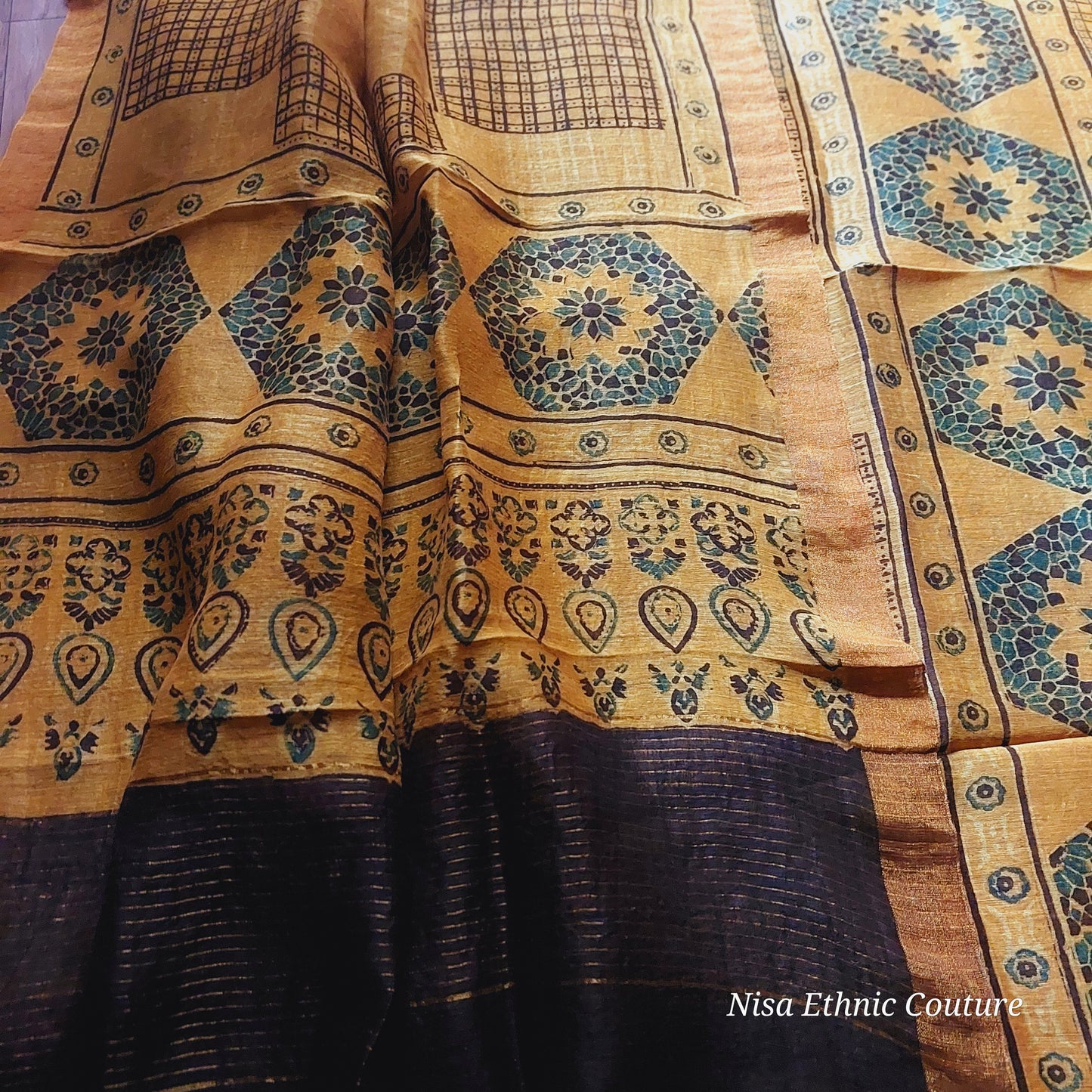 Linen Silk Ajrakh