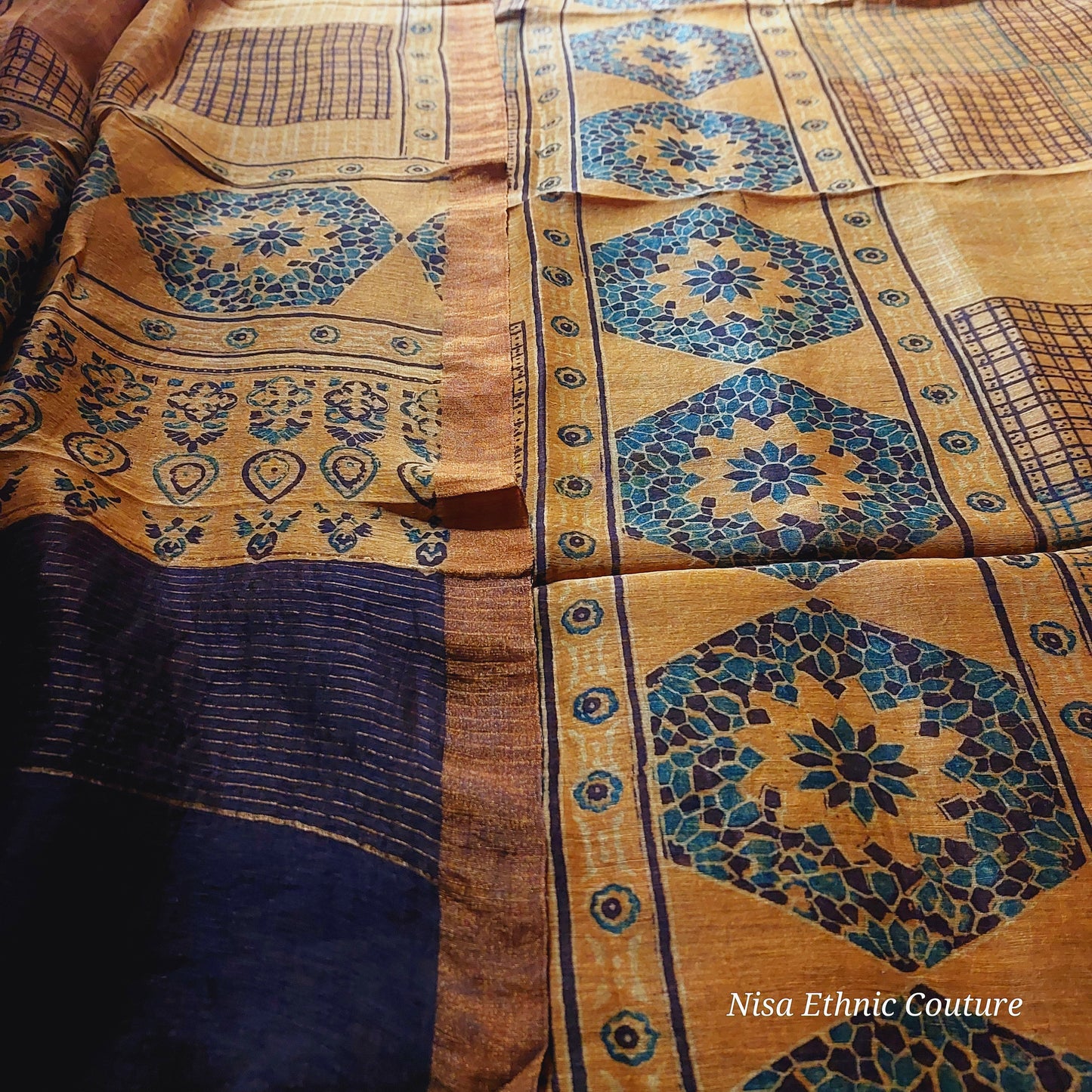 Linen Silk Ajrakh