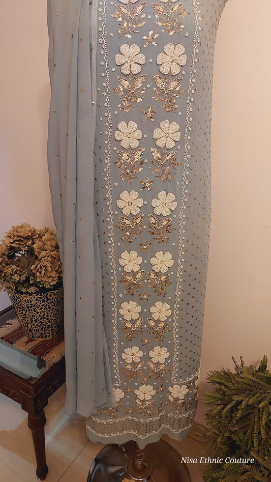 Viscose Georgette Mukaish