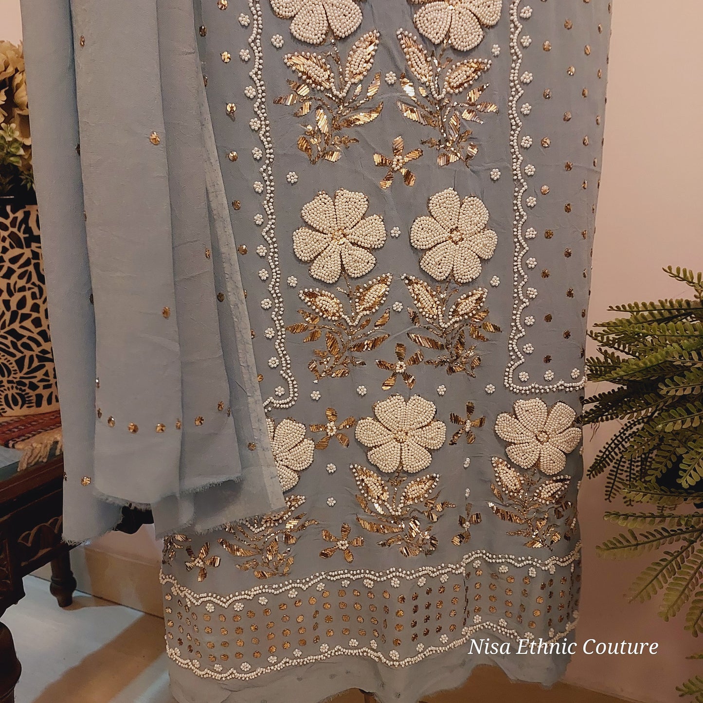 Viscose Georgette Mukaish