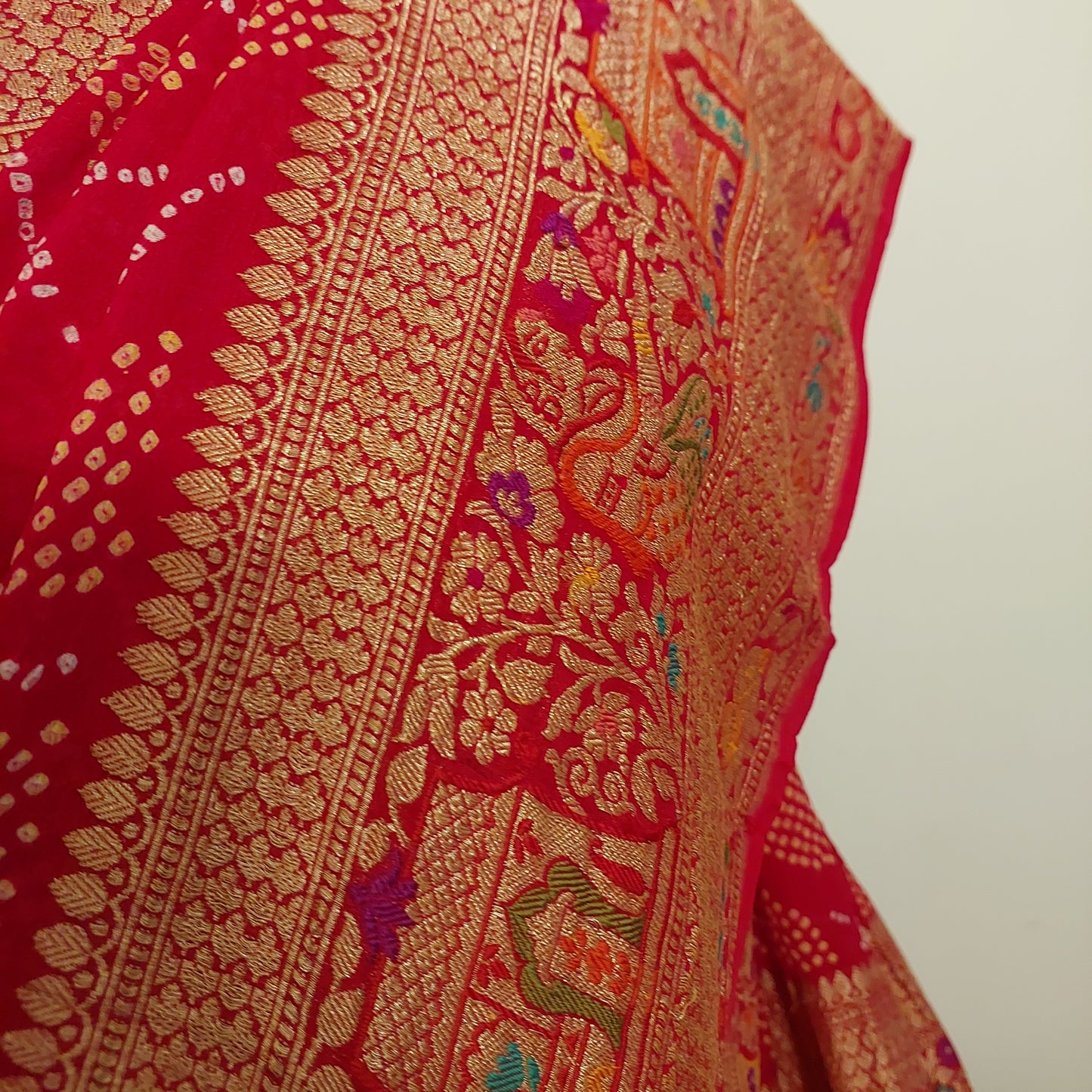 Rai Bandhej Georgette Saree