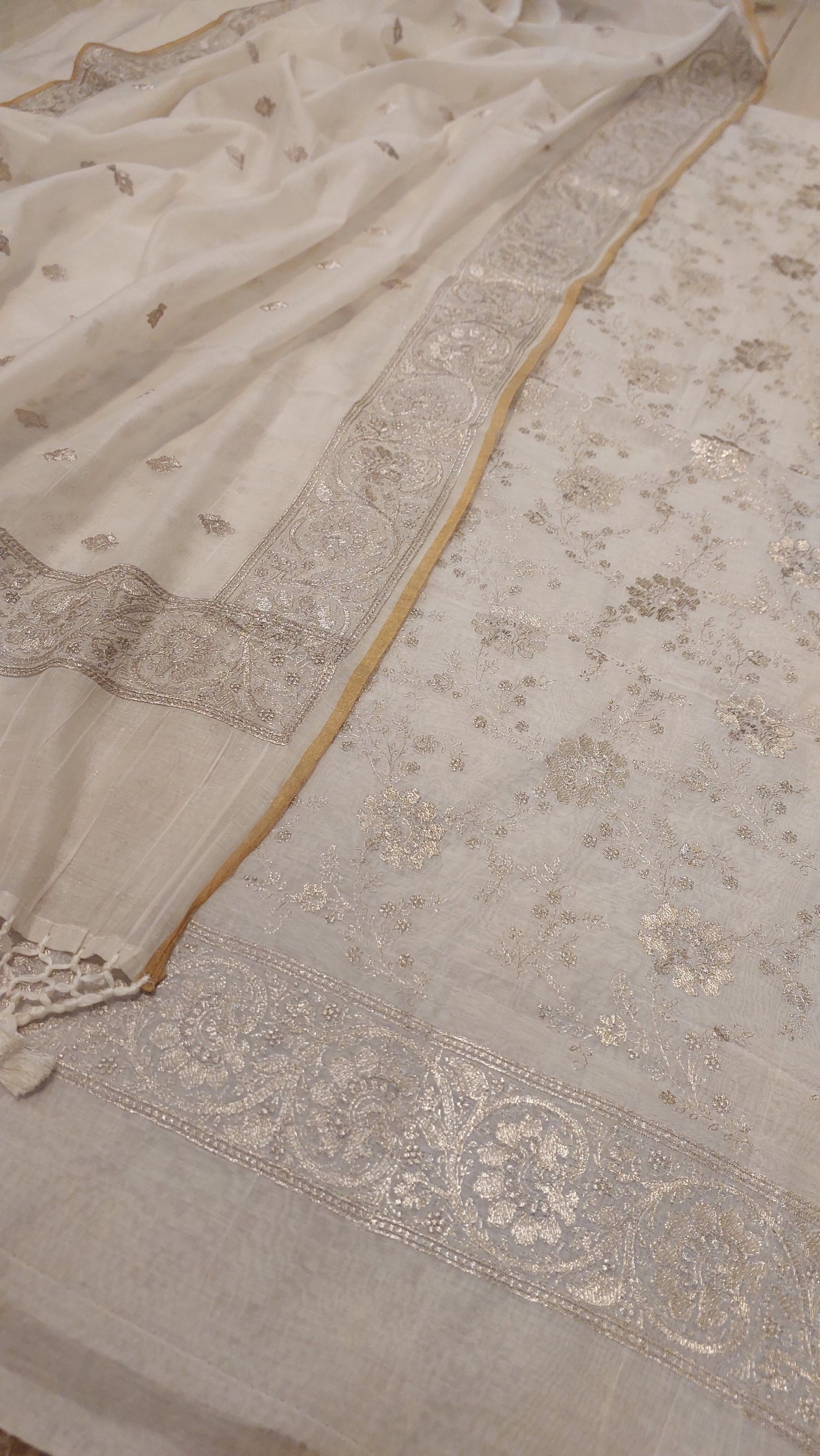 Mul Chanderi Banarsi Suit