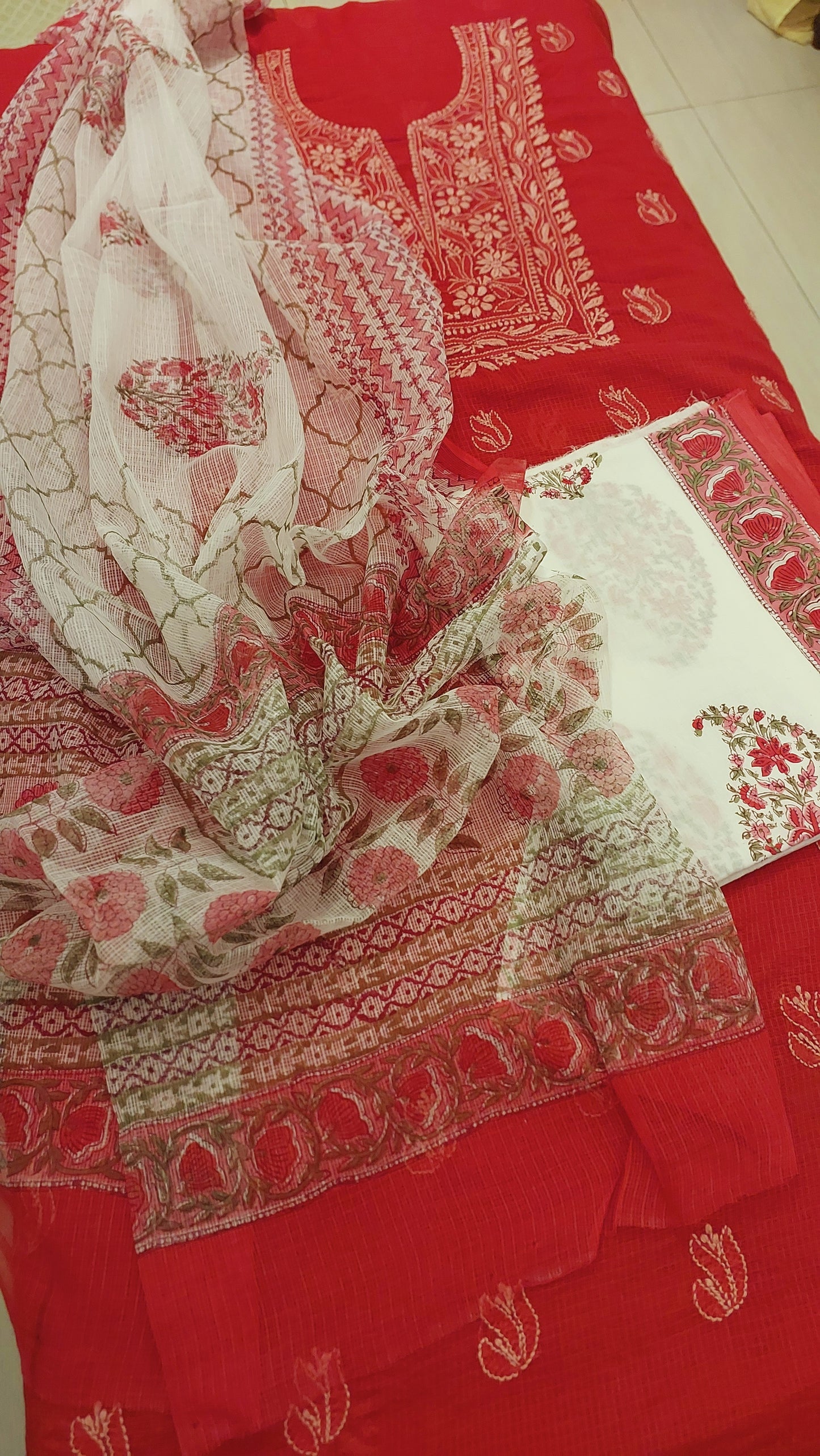Chikankari Handblock Fusion