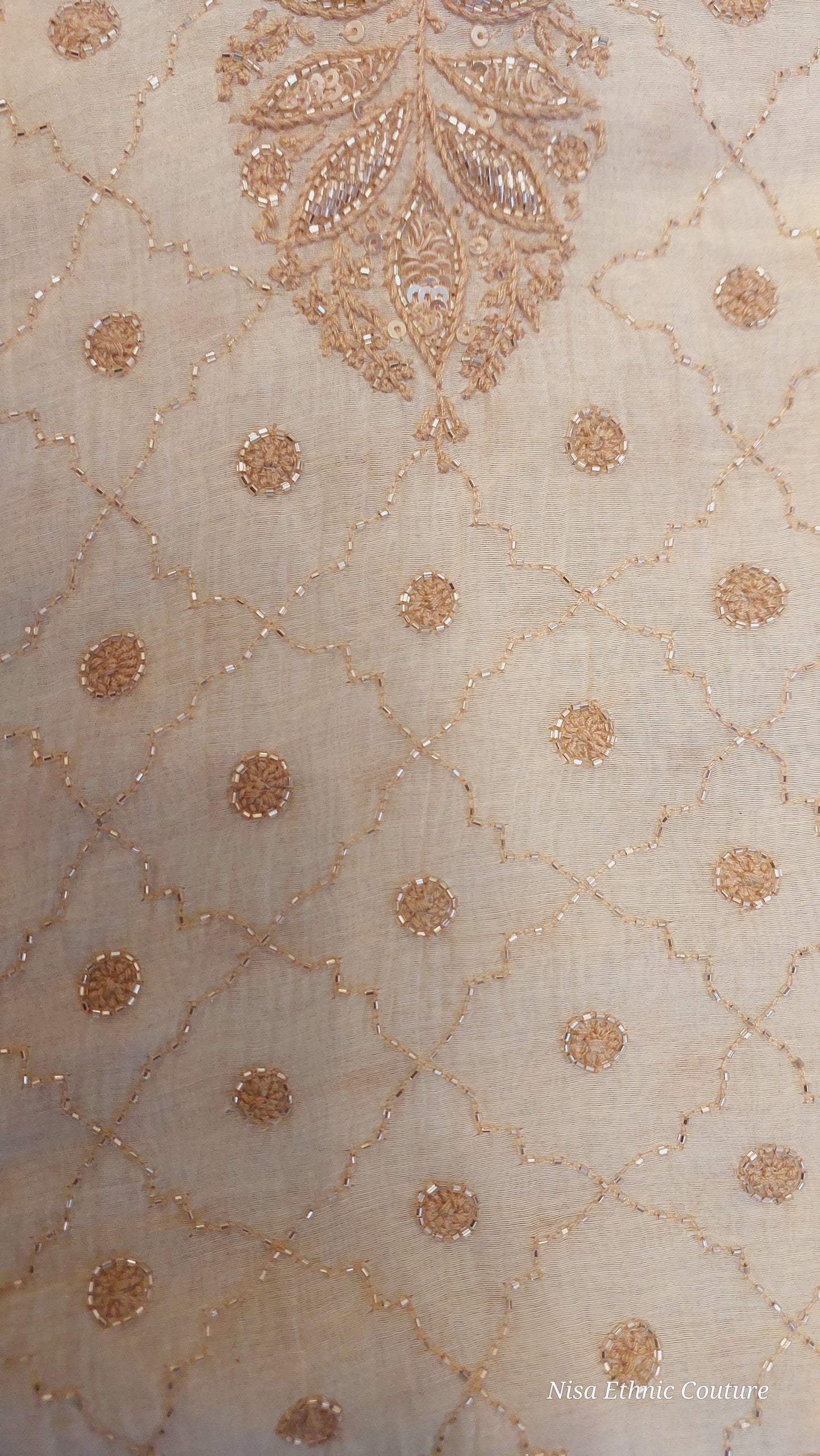 Pure mul chanderi anarkali