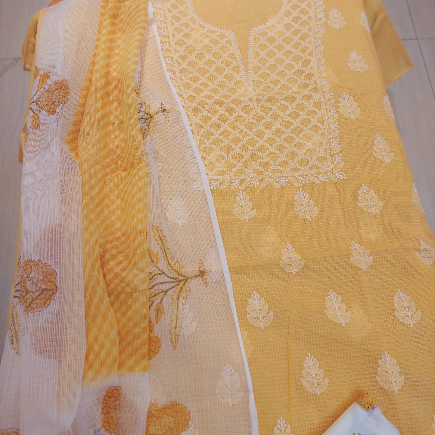 Chikankari Handblock Fusion