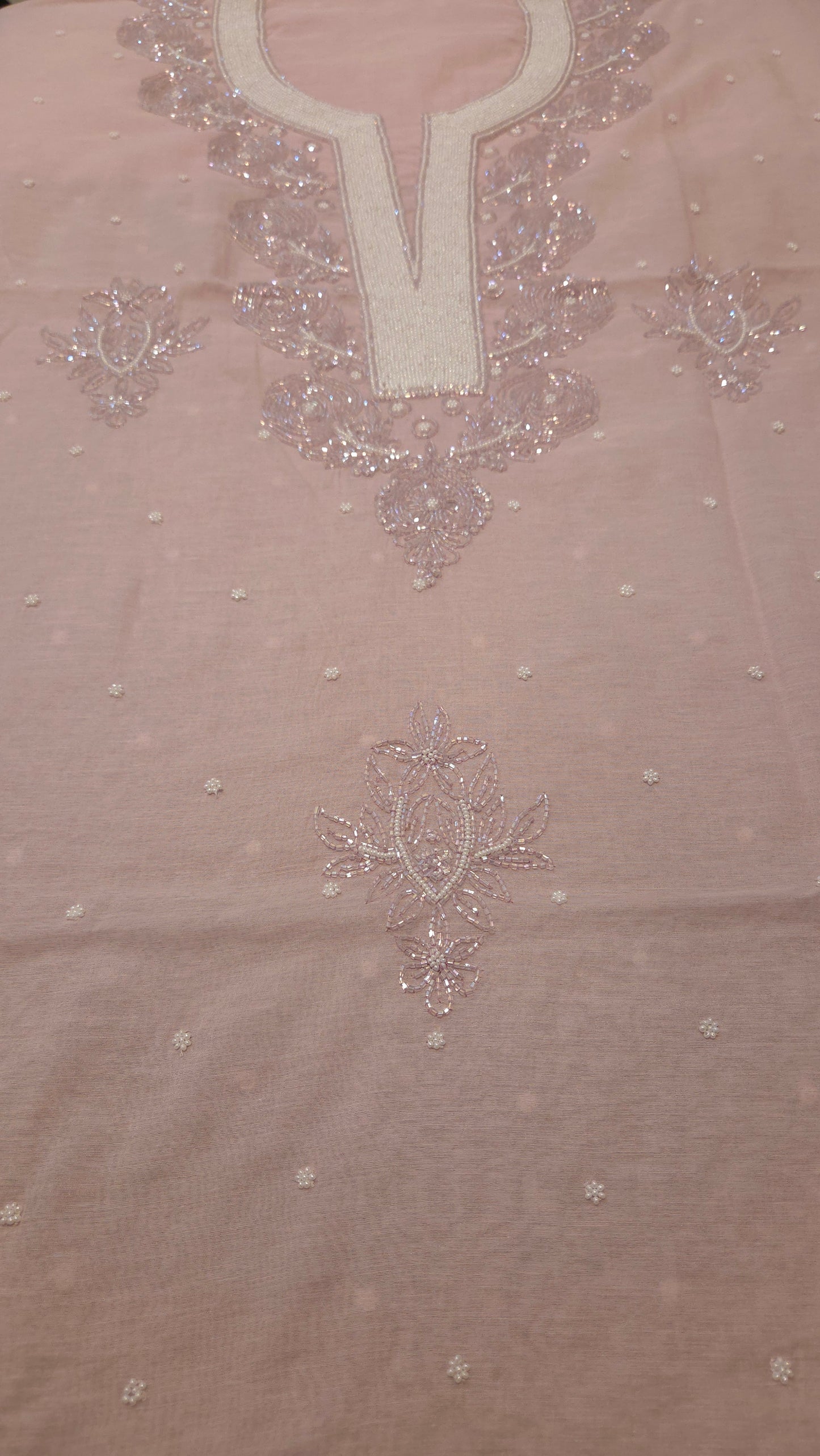 Mul Chanderi Cutdana Suit Set (lavender cutdana)
