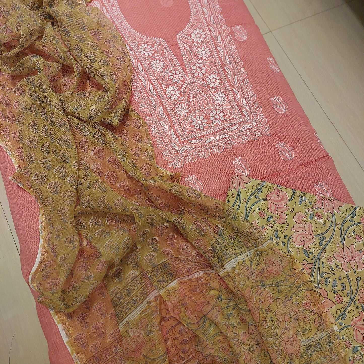 Chikankari Handblock Fusion