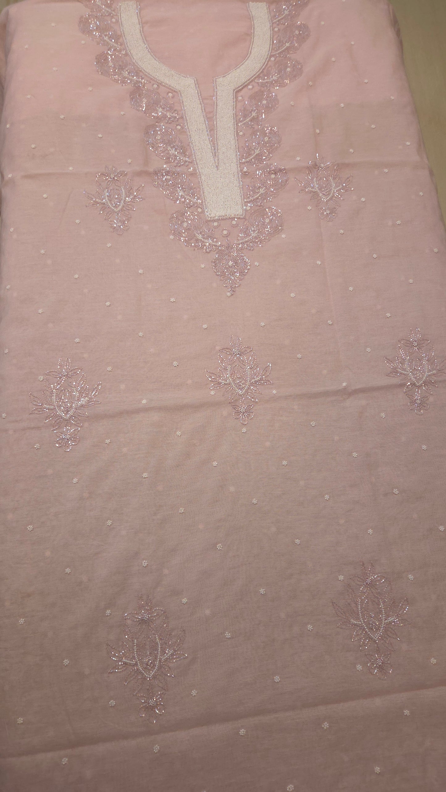 Mul Chanderi Cutdana Suit Set (lavender cutdana)