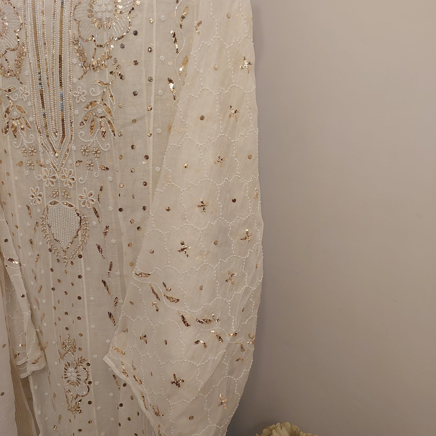 Mul Chanderi Mukaish Anarkali
