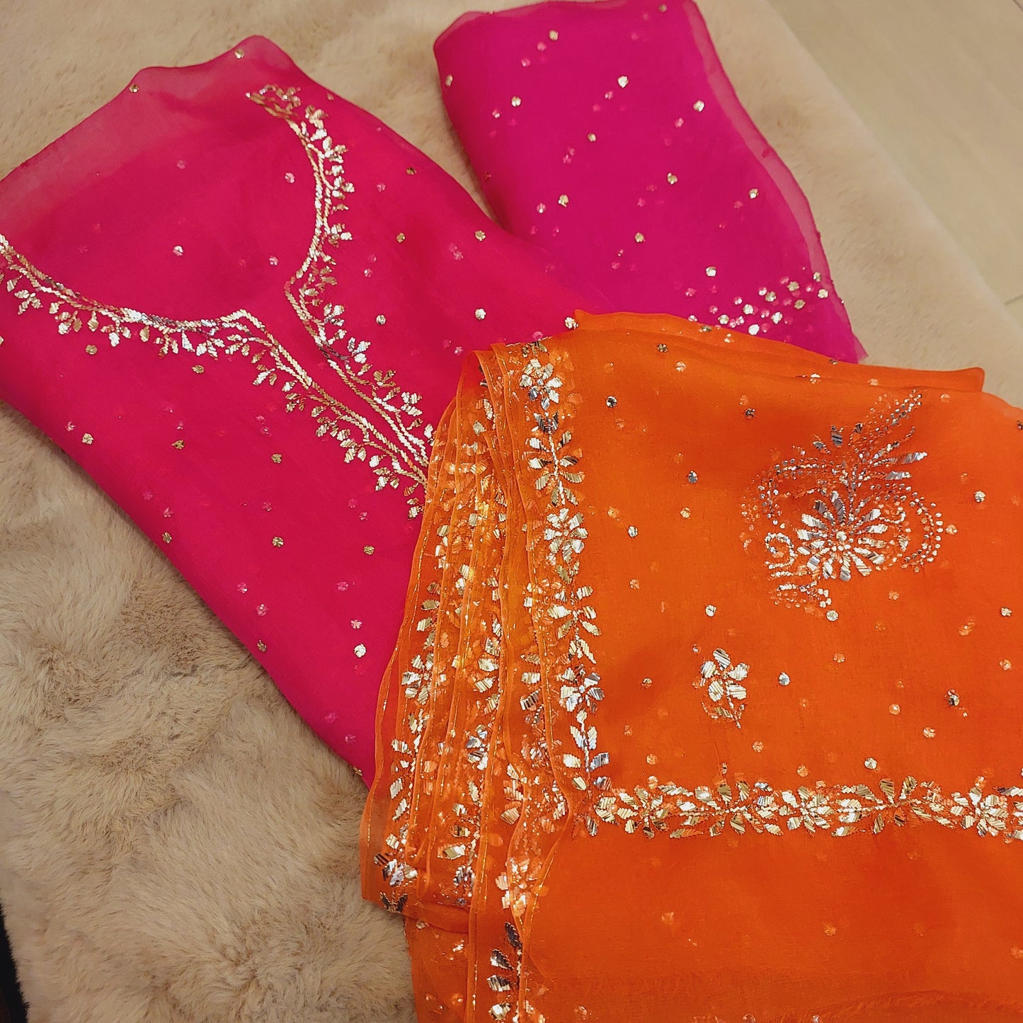 Pure Organza Mukaish Suit