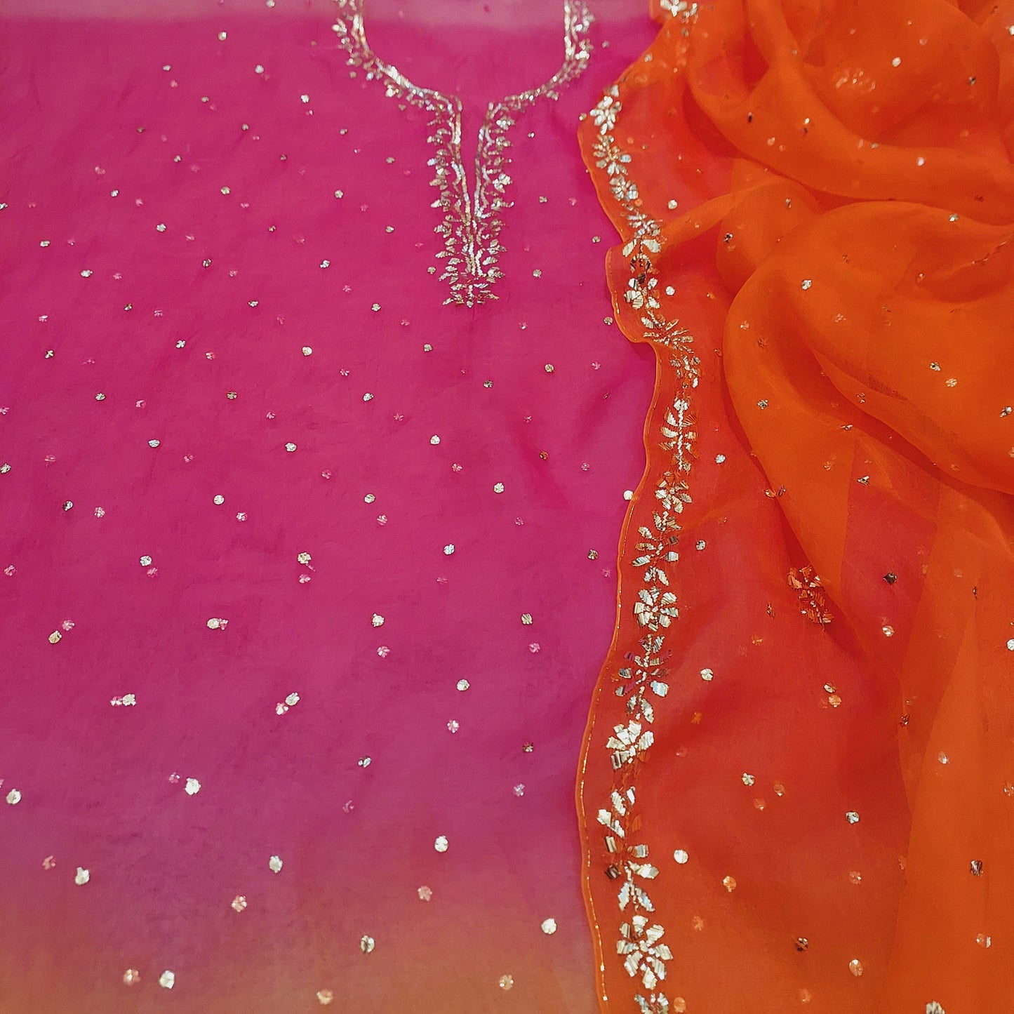 Pure Organza Mukaish Suit