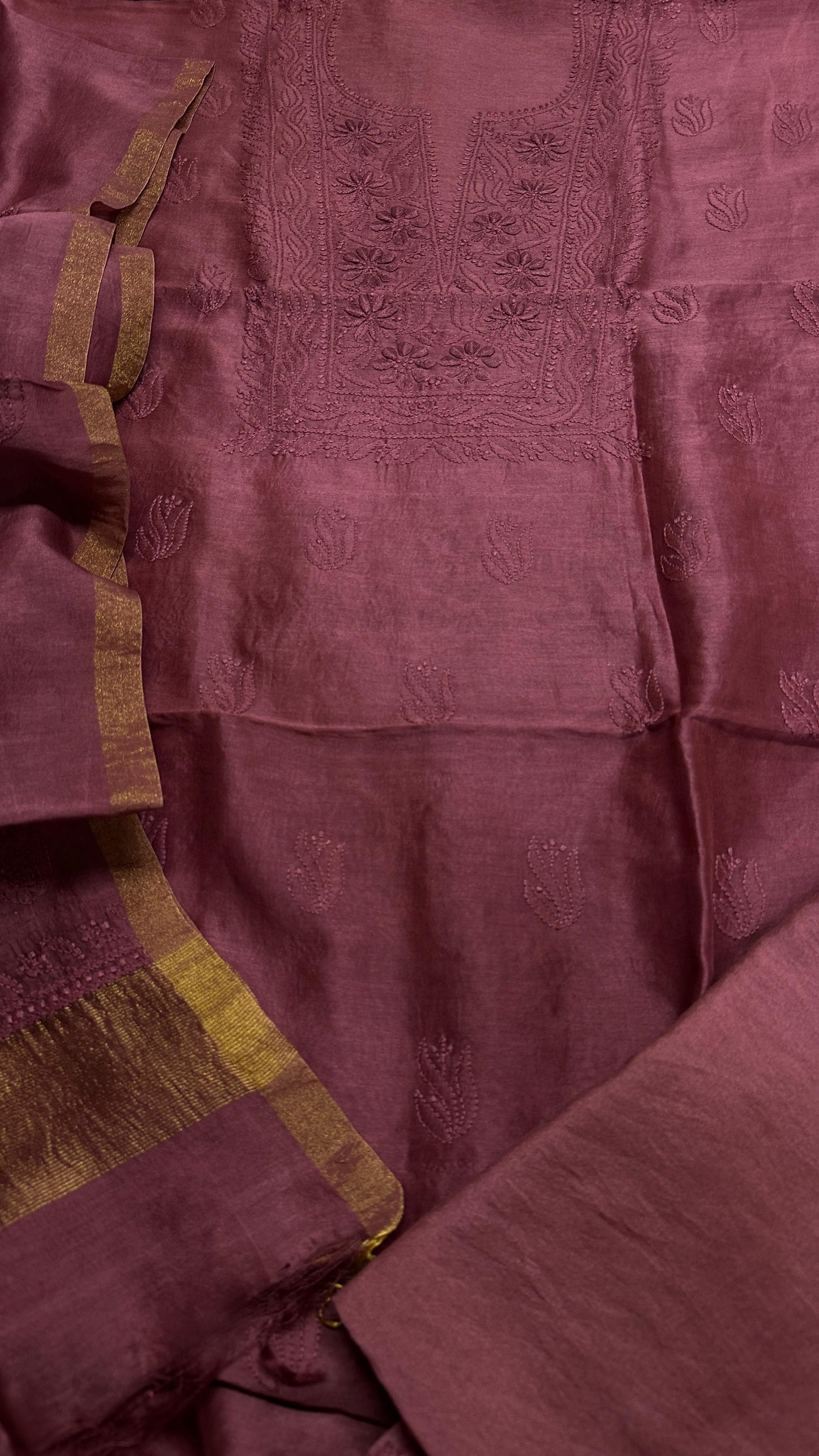 Pure Chanderi Silk Set