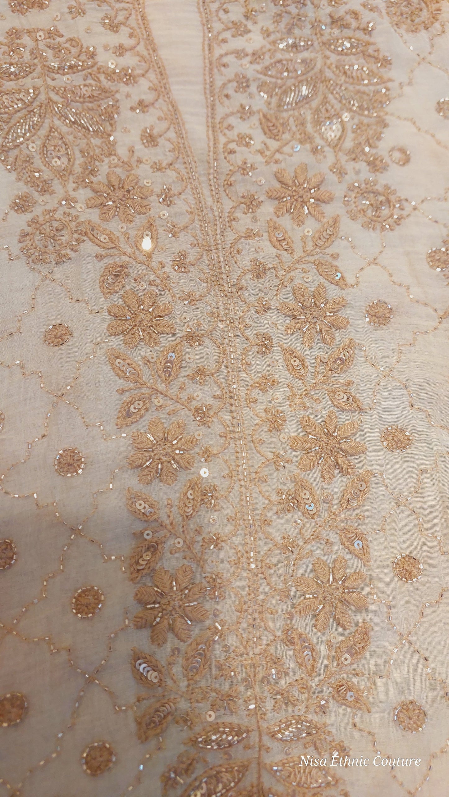 Pure mul chanderi anarkali