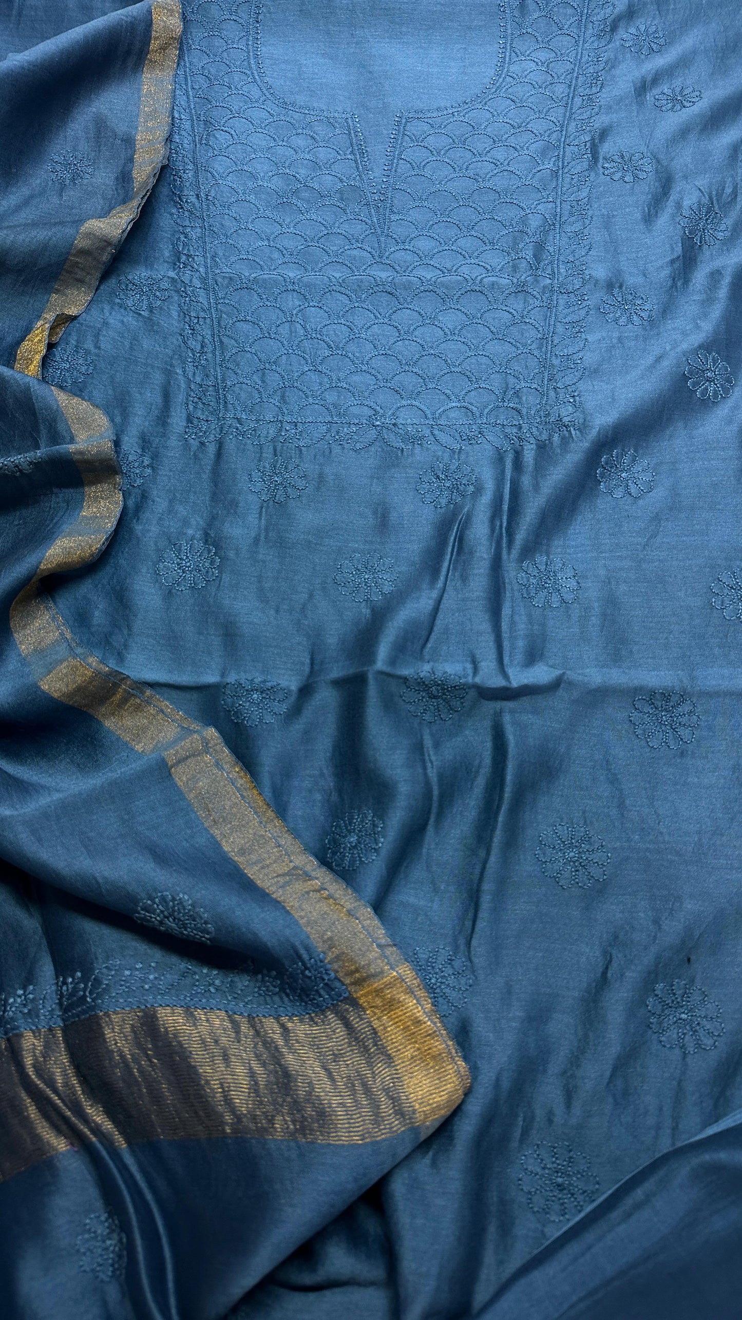 Pure Chanderi Silk Set