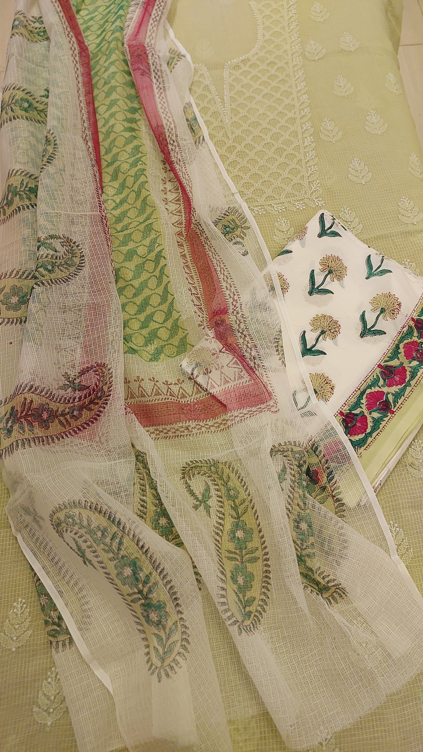 Chikankari Handblock Fusion