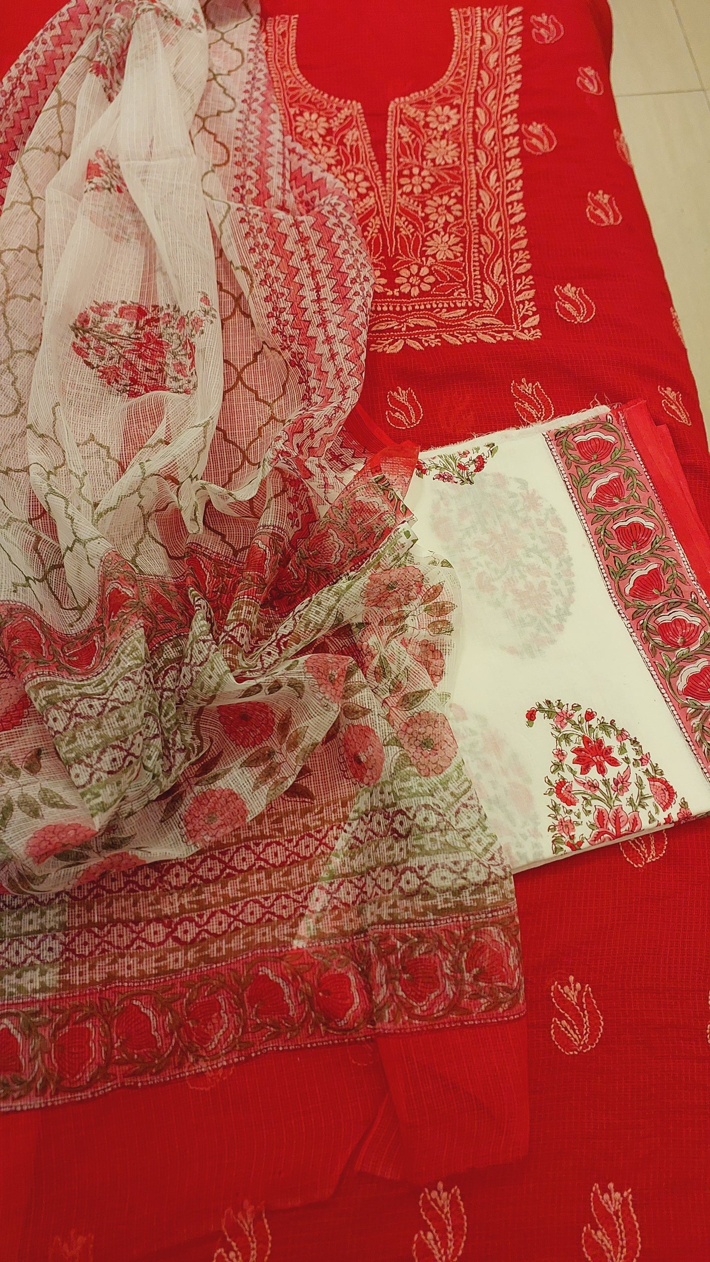 Chikankari Handblock Fusion