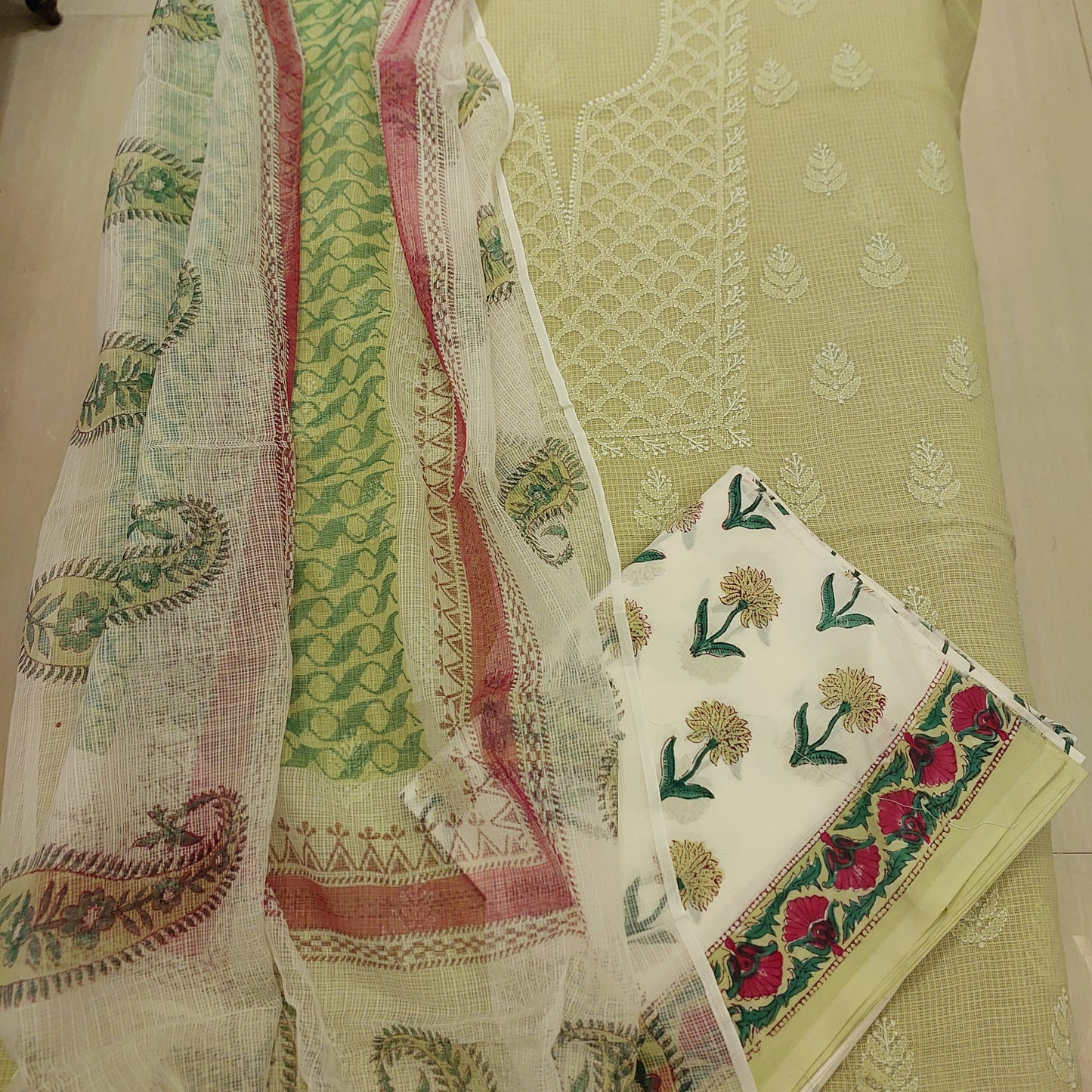 Chikankari Handblock Fusion