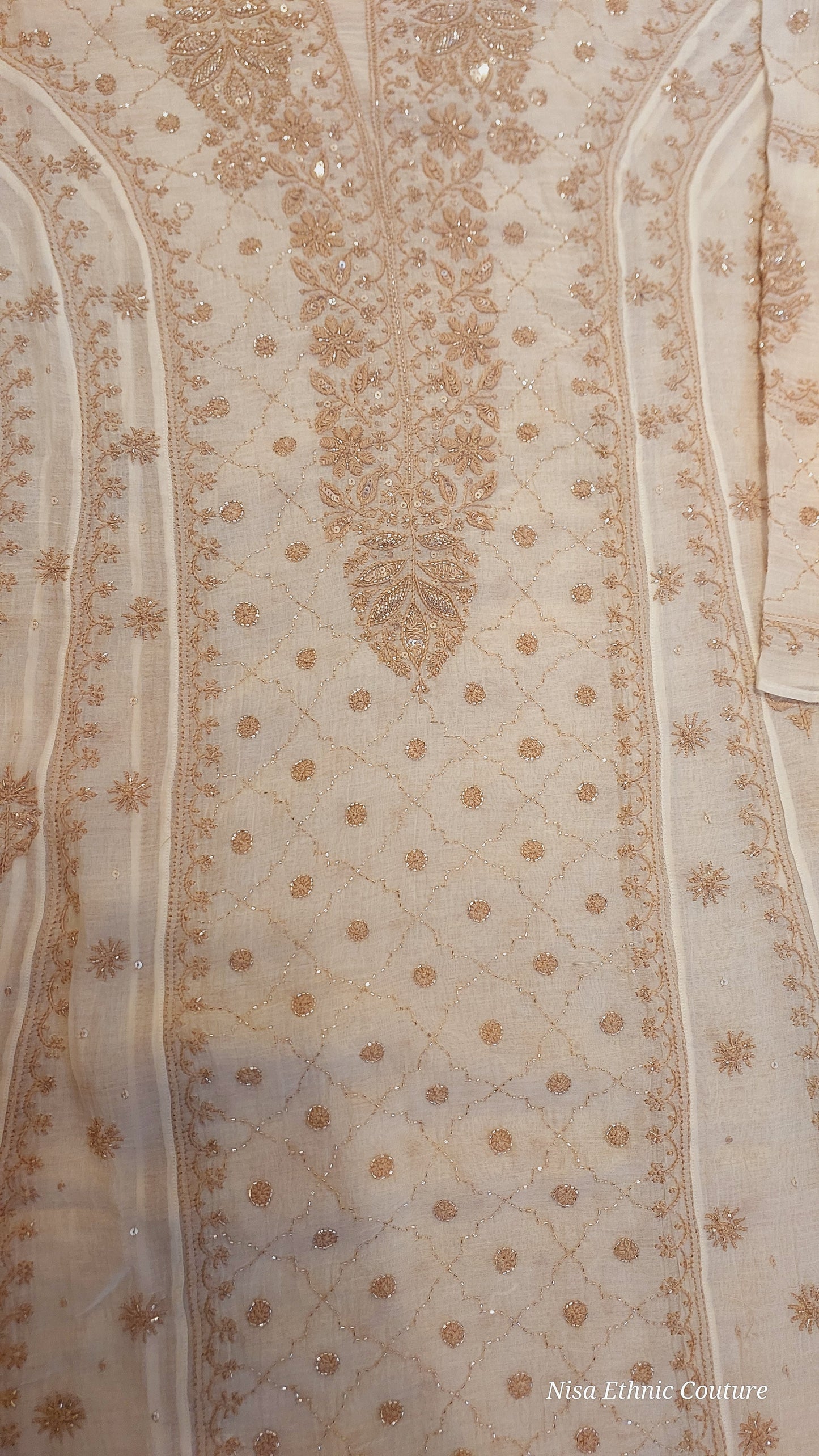 Pure mul chanderi anarkali