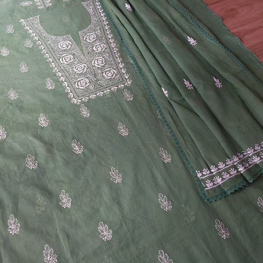 Kota Doriya Rose Chikankari