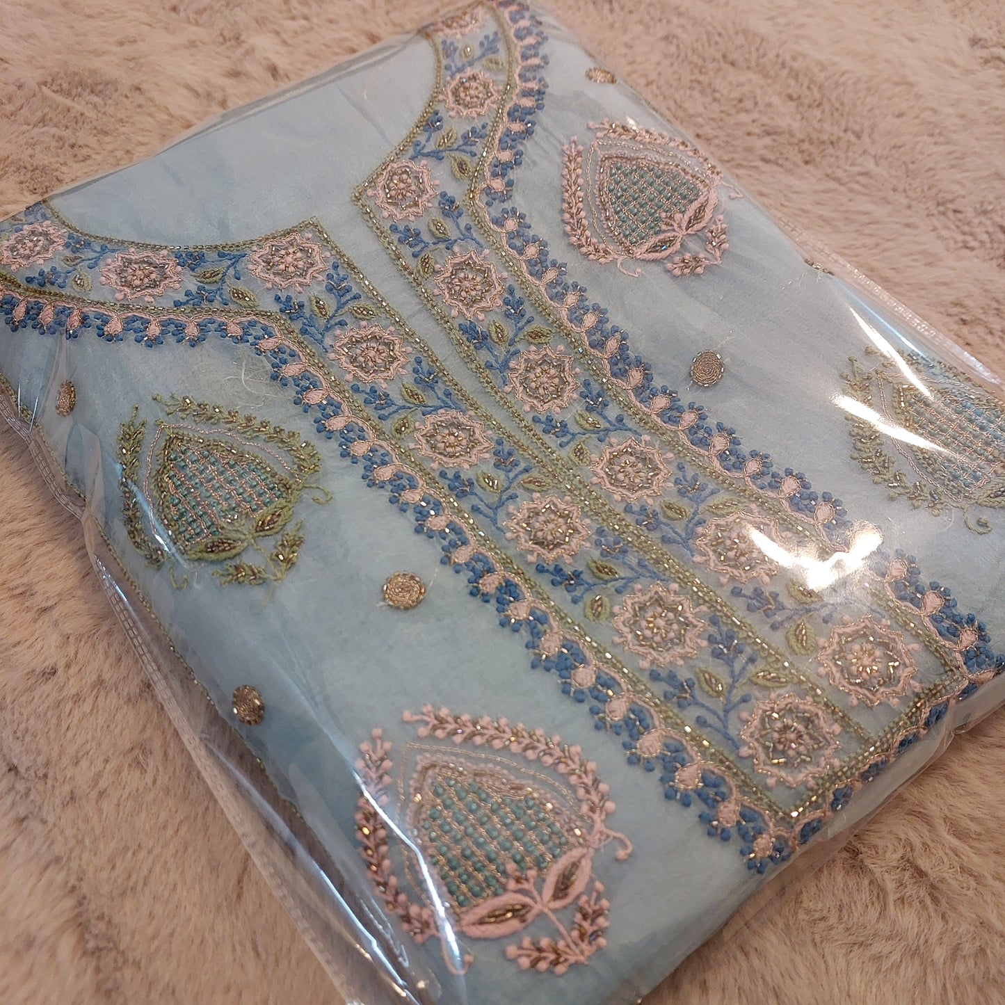 Organza Chikankari Suit Set
