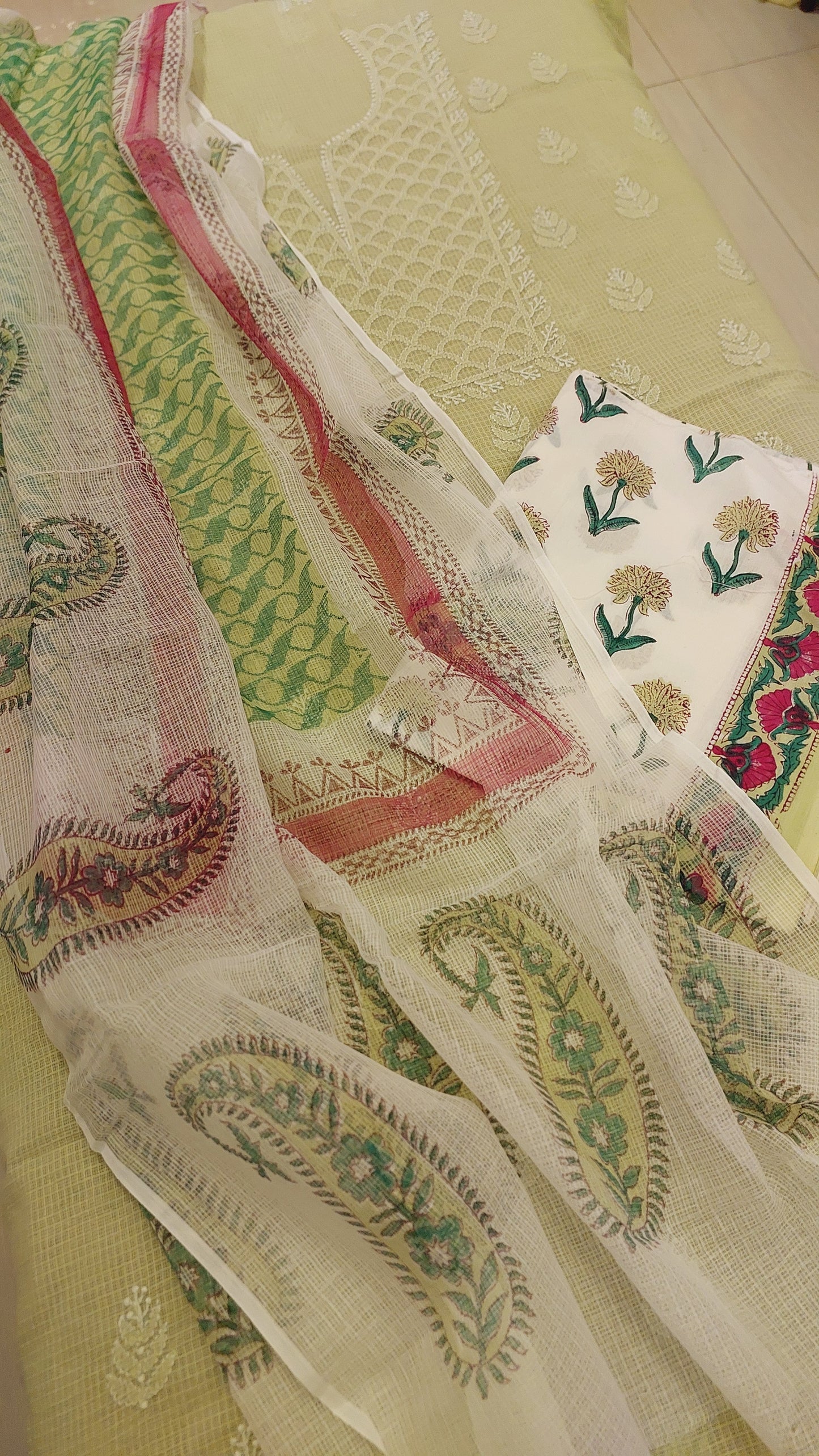 Chikankari Handblock Fusion