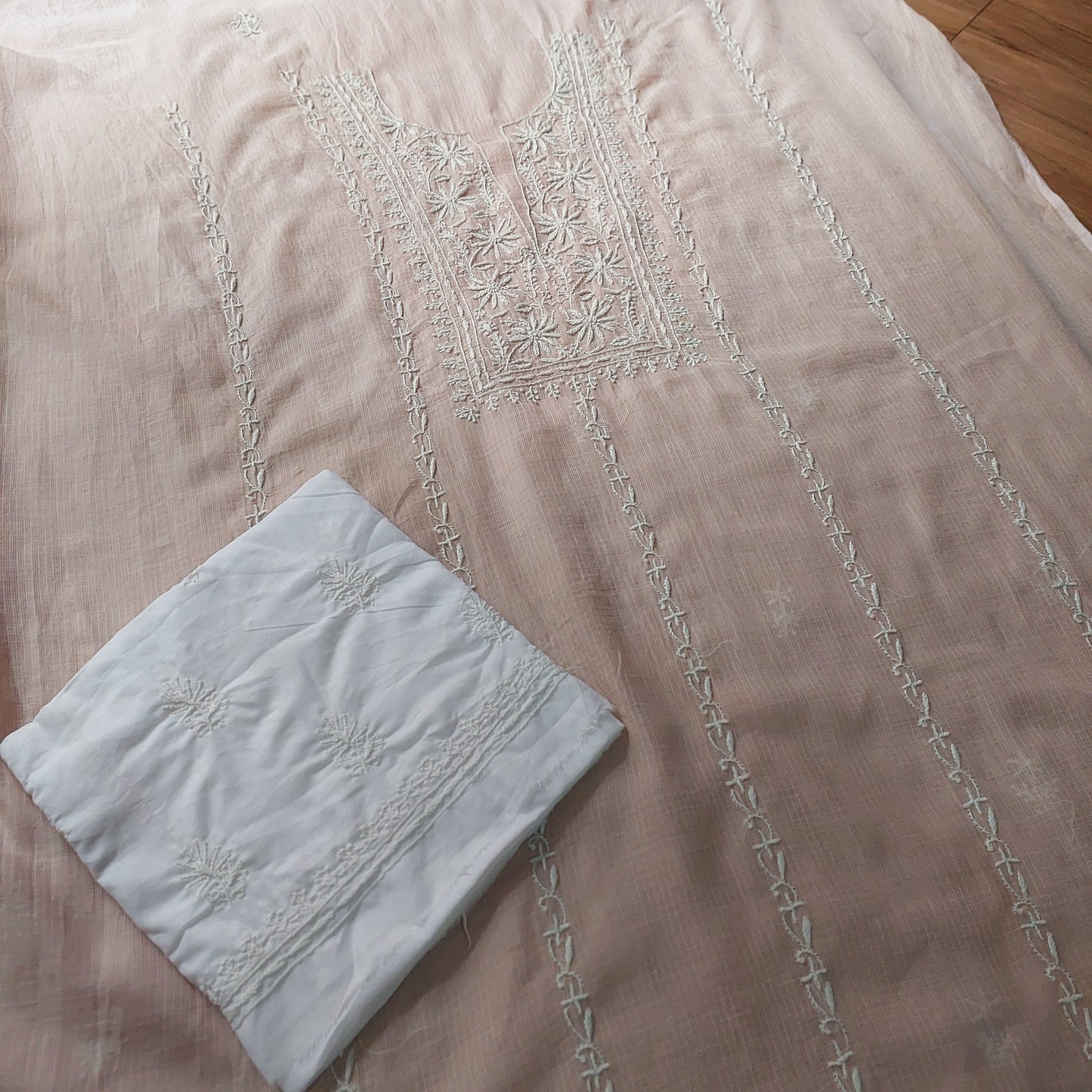 Pure kota doriya chikankari